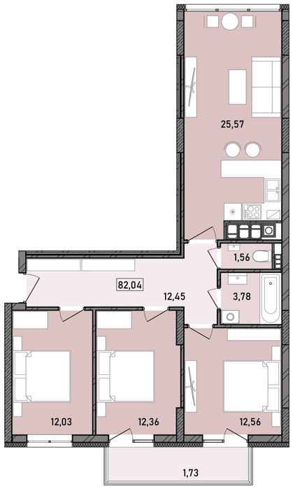 3-rooms apartment apartment by the address st. Kleparovskaya ul (area 83,3 m²) - Atlanta.ua - photo 2