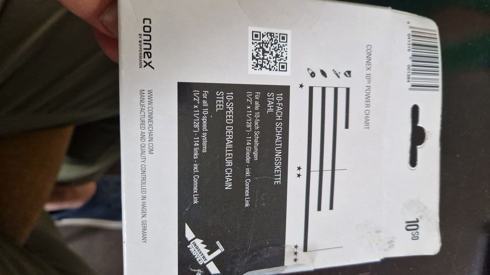 Nowy Łańcuch Connex 10s ze spinka , 114 ogniw