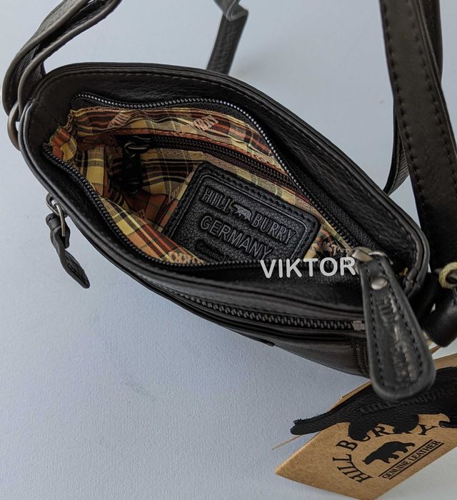 Кожаная маленькая сумка Hill Burry 3098. Германия. Шкіряна сумка