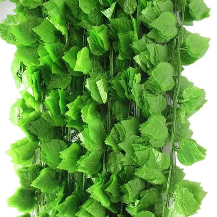 12X Sztuczny Bluszcz Na Ścianę Balkon ROŚLINA Liście Dekoracje AŻ 27M