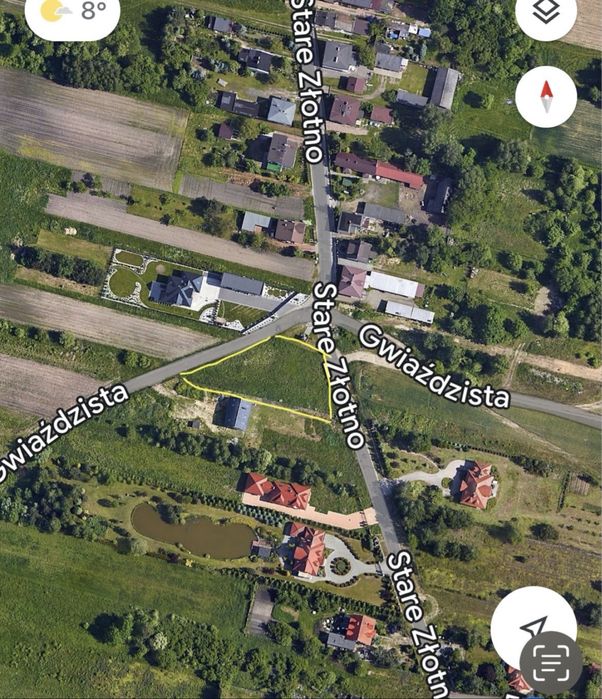 Działka budowlana 1500 m² Stare Złotno - Widok 3