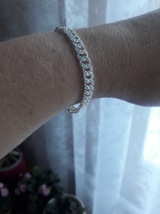 Браслет пандора " Кубинське плетіння паве"