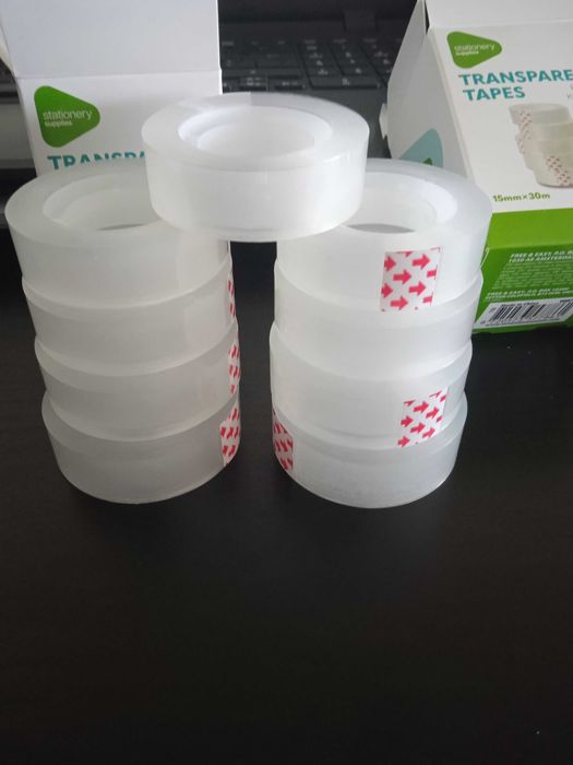 Rolos Fita Cola Transparente  Cx 5 unid