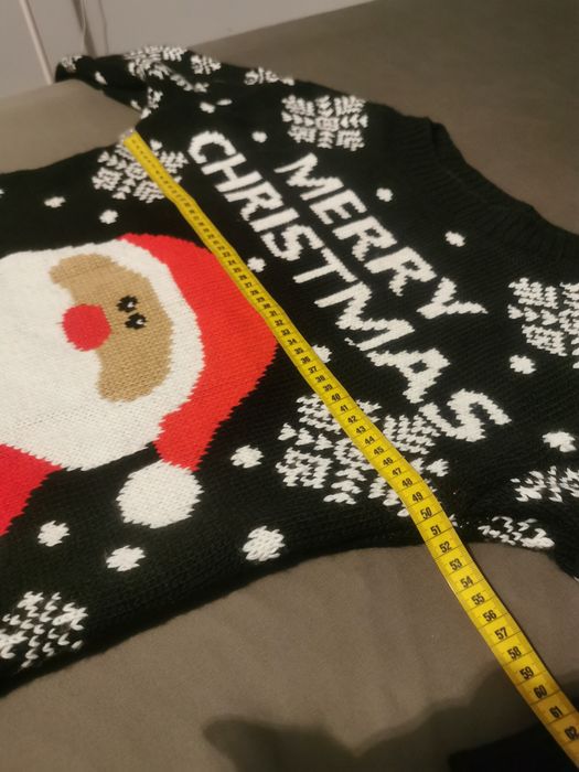 Świąteczny dlugi sweter, Mikołaj, Merry Christmas