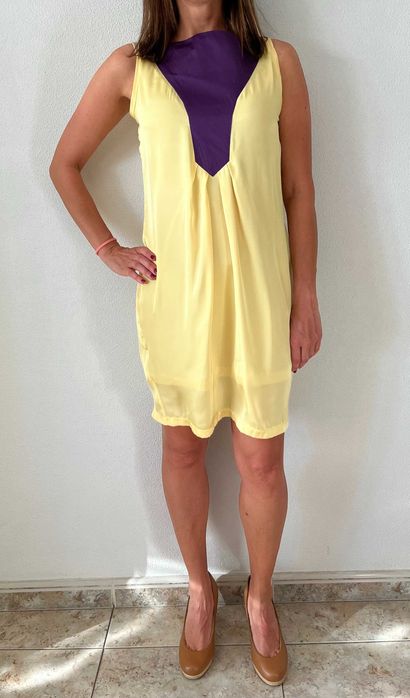 Vestido Amarelo e Roxo (NOVO!)