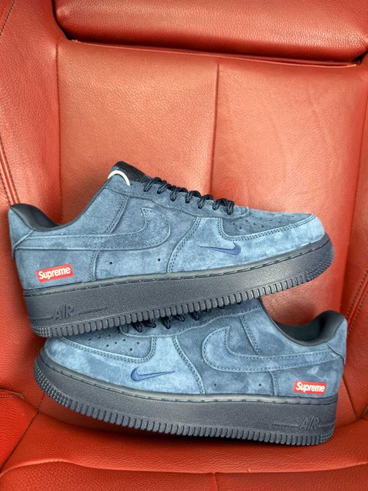 (ОПЛАТА ПІСЛЯ ОГЛЯДУ)Nike Air Force 1 Low x Supreme Blue Найк Аір Форс 1 Лоу х Супрім Сині