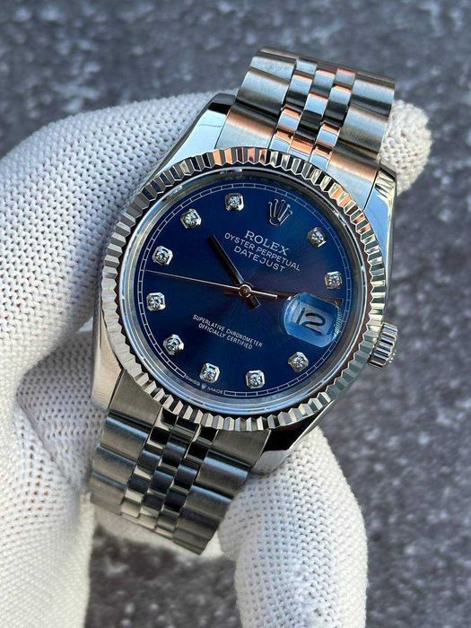 Швейцарський жіночий годинник Rolex Datejust Blue Diamond 36 mm - Lady