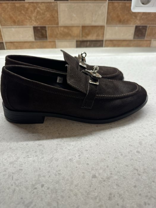 Замшевые лоферы