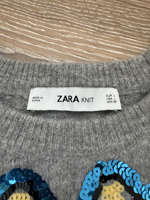 Светрик з паєтками Zara вовна