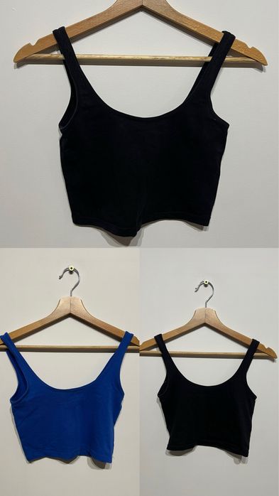 3 x stanik sportowy krótki top S