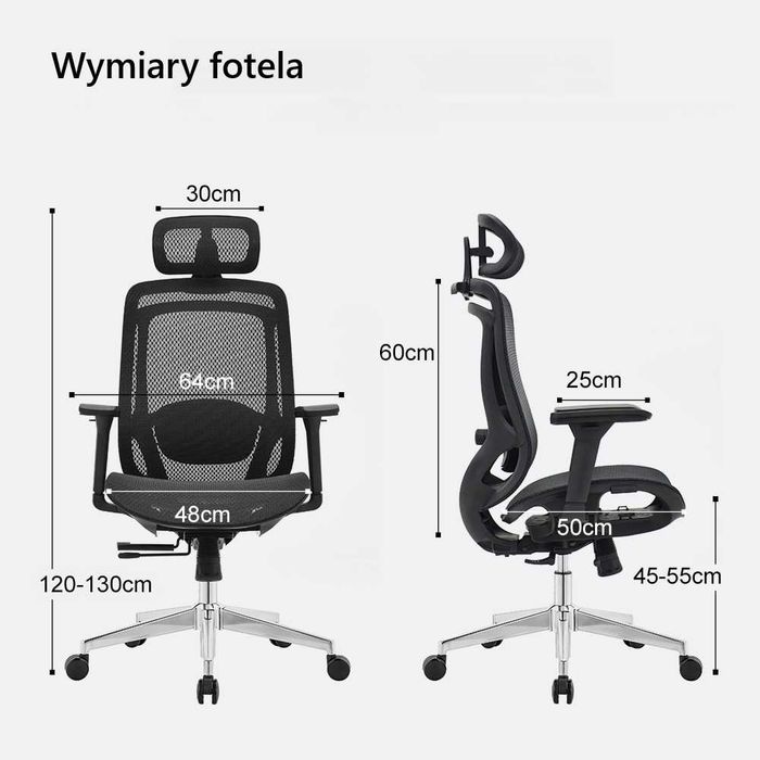 Ergonomiczny fotel biurowy biurowy SITLAB Elite - czarny
