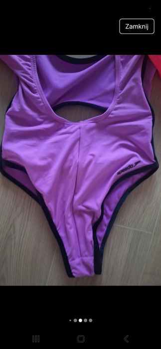 Stroj bikini na basen. Speedo neon kolory roz lycra plywanie neonowe