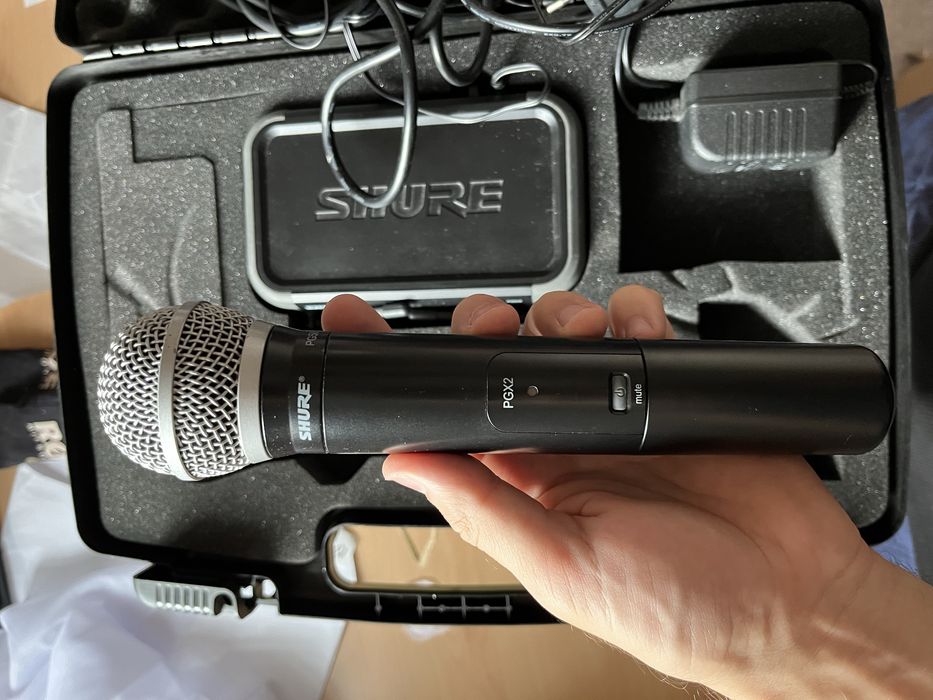 Mikrofon Shure PG58 + PGX4 Receiver + kable Białystok Antoniuk