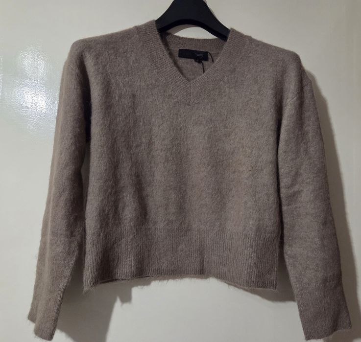 Brązowy sweter z efektem szczotkowania, Zara, rozm. S