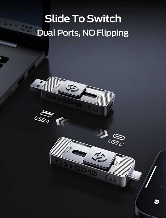 4TB 1050MB/s Read High-Speed External Drive Dual USB 3.2