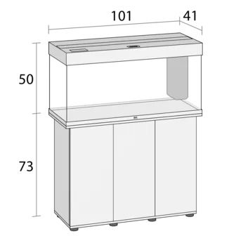 Juwel Rio 180 LED szare (2x belka) akwarium z szafką