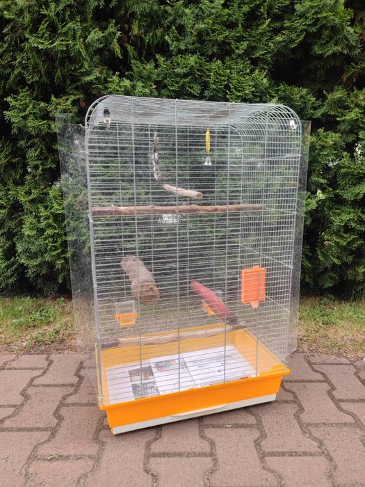 Klatka na papugę ptaka duża z akcesoriami GRATIS pokarm