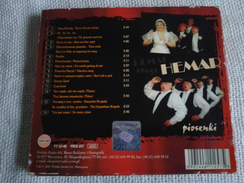 Hemar - Piosenki  CD