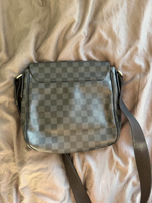 Сумка Louis Vuitton Damier Graphite District PM Leather Fabric Black Shoulder bag