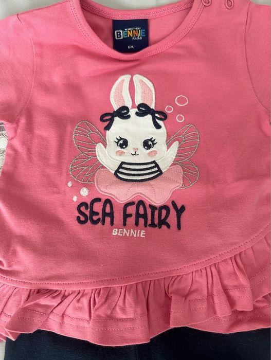 Conjunto Camisola + Calças Rosa 6M como novo