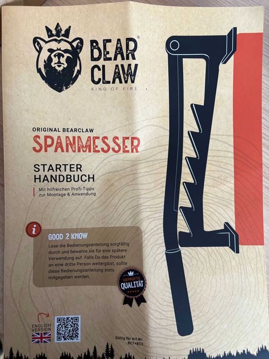 Pancerna Łuparka Ścienna do Drewna BEAR CLAW (4,2 kg) – Kompletny Zestaw
