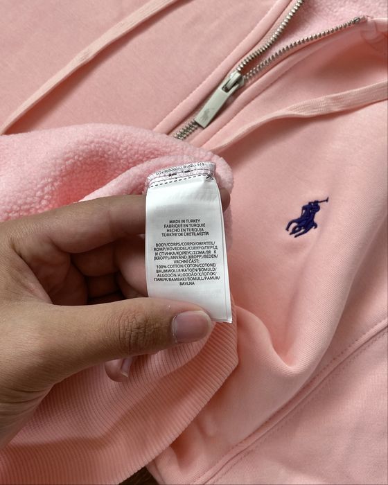 Зіп худі Polo Ralph Lauren рожеве з флісом