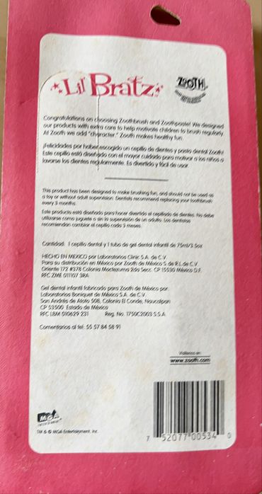 Escova e pasta de dentes Bratz