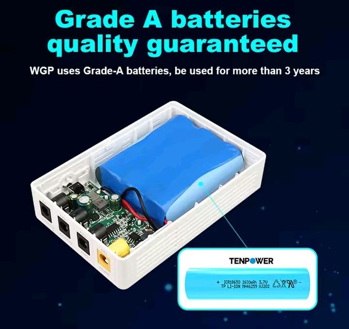 УПС ДБЖ павербанк  для роутера и ONU UPS DC1018L  /  WGP 301 5в/9в/12в