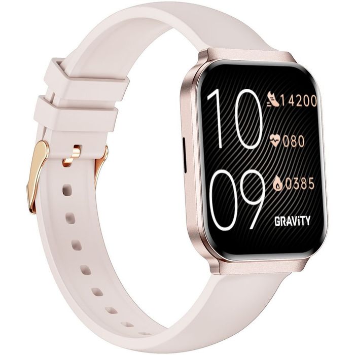 smartwatch gravity różowy 2 paski gt44-3