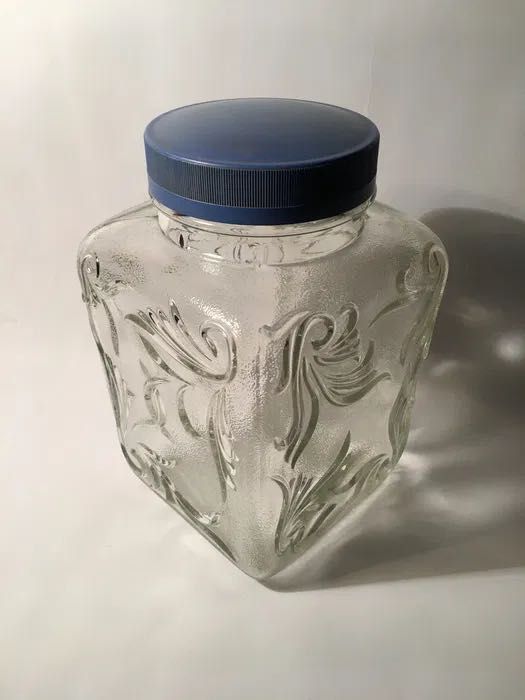 FRASCO / AÇÚCAR - meados do século XX - 23,5 x 15 x 15 cm/s