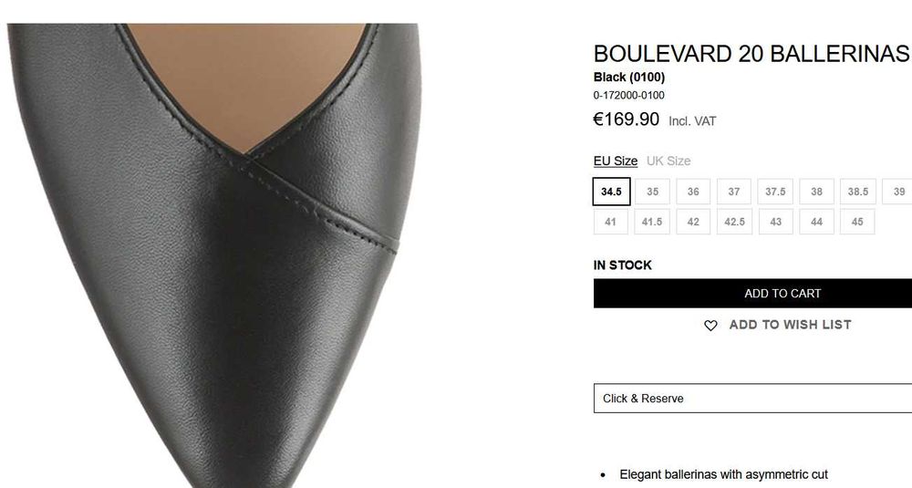 Туфлі жіночі HOGL BOULEVARD 20 Ballerinas, 36.5р