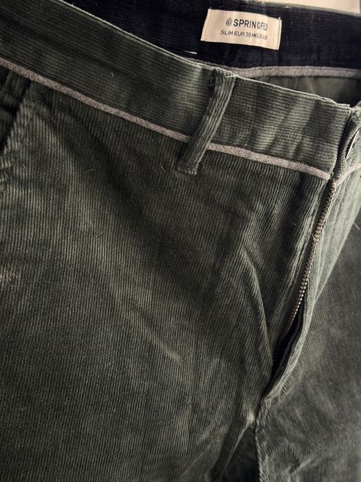 Calça de veludo cotelê marca Springfield – Verde - (38)