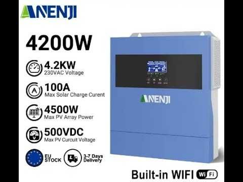 Anenji Inversor hibrido solar 4.2kw offgrid