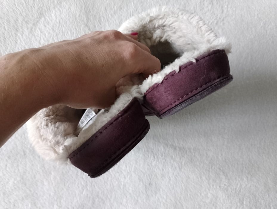 Skórzane ciepłe kapcie pantofle Marks & Spencer 37/38