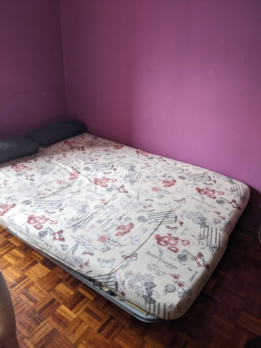 DOAÇÃO: Sofa-cama com duas almofadas