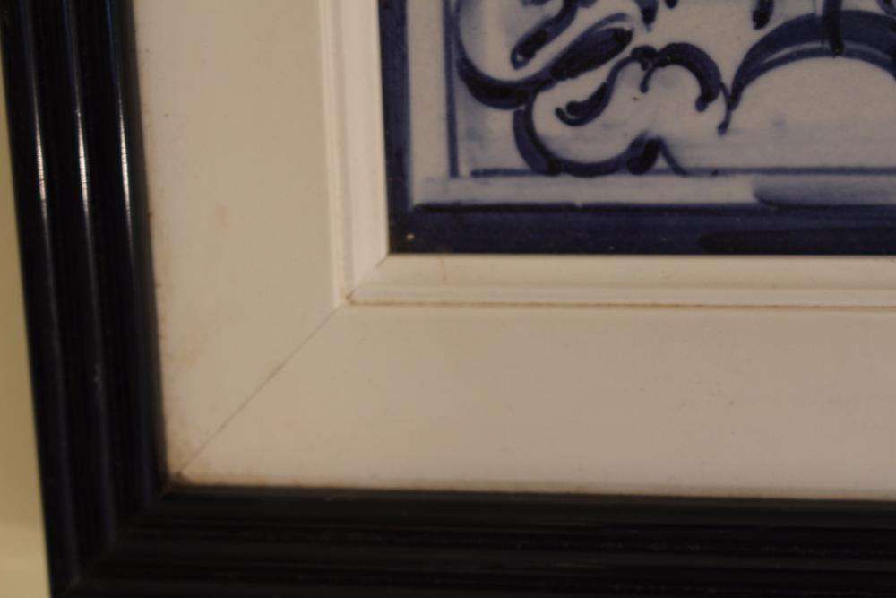 C. Neves, Four-Tile Panel Signed "Landscape with Shepherd", 19th Century64552115346818124