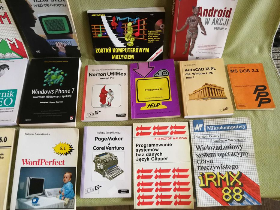 Komputer RETRO Systemy i Programowanie , PRL Zestaw Książek 16szt.