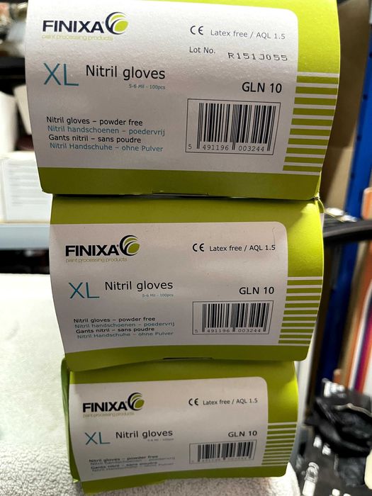 Luvas descartáveis Finixa em nitrilo azul Tamanho XL (Lote de 100)