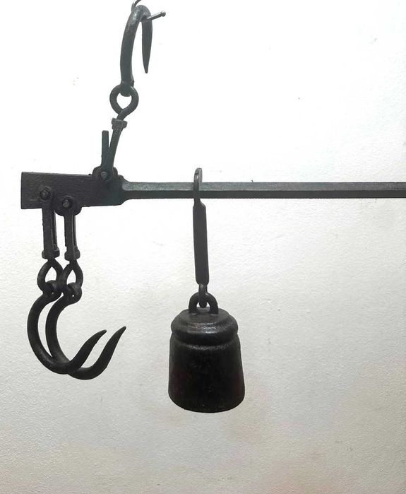 Balança romana antiga em ferro forjado 80 cm