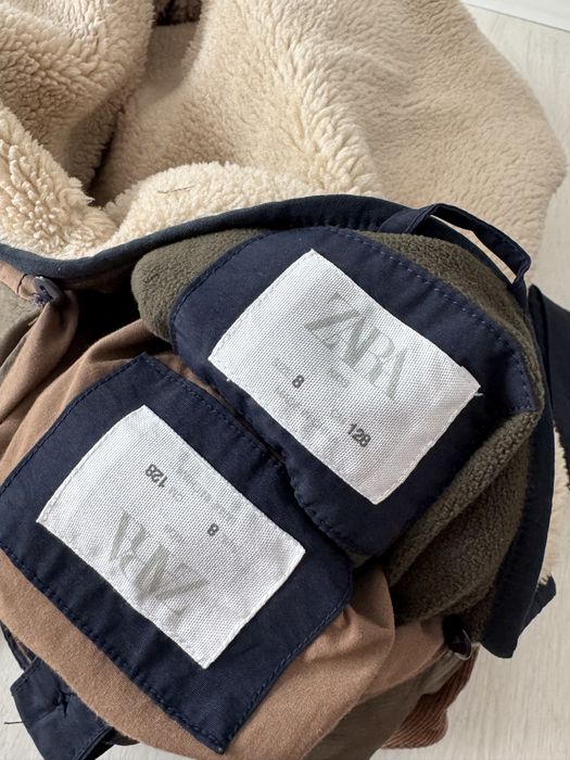 ZARA „podwójna” kurtka parka chłopięca 8 lat r. 128 kaptur
