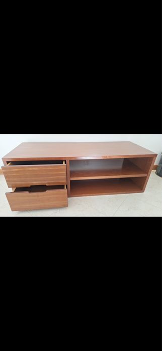 Conjunto de 3 móveis de sala — vitrine, móvel TV e estante