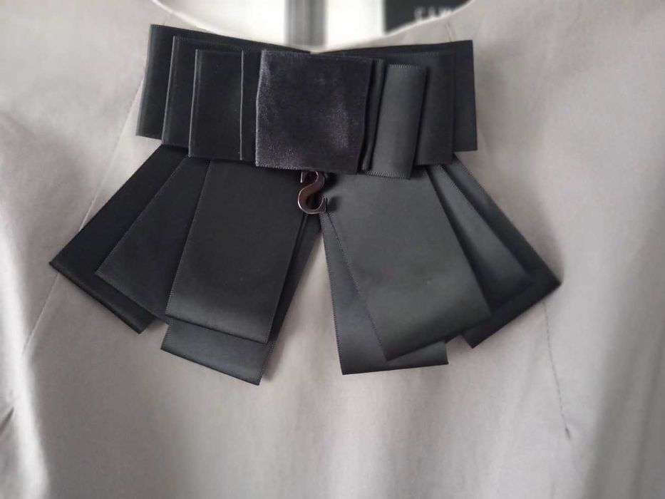 Sukienka Simple  szaro- czarna, rozmiar duże 34