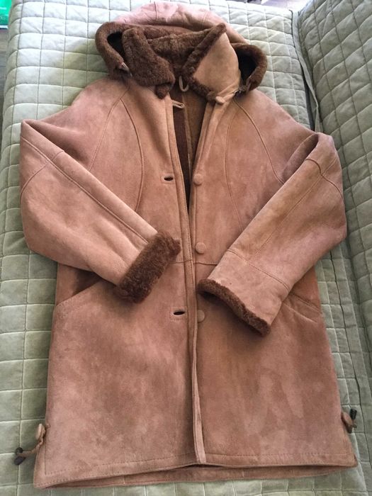 Kożuch Damski Brązowy rozmiar L