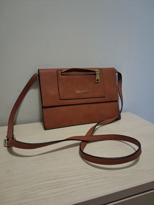 Шкіряна коричнева сумка Steve Madden