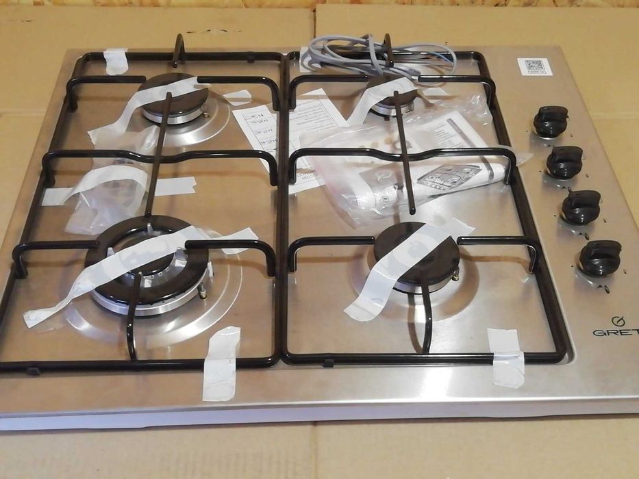 Варочная поверхность газовая GRETA СВ-4 (ВП4) нержавеющая сталь.