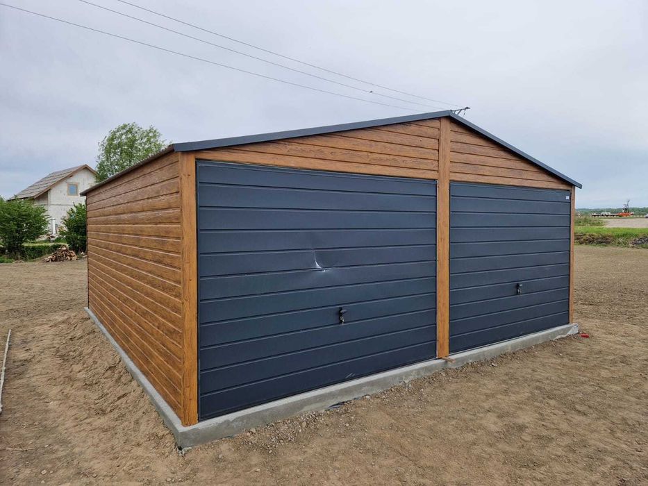 Garaż blaszany 6x5 m PREMIUM garaże blaszane 6x5 6x5,8 6x6 7x6 8x6 9x6 PRODUCENT