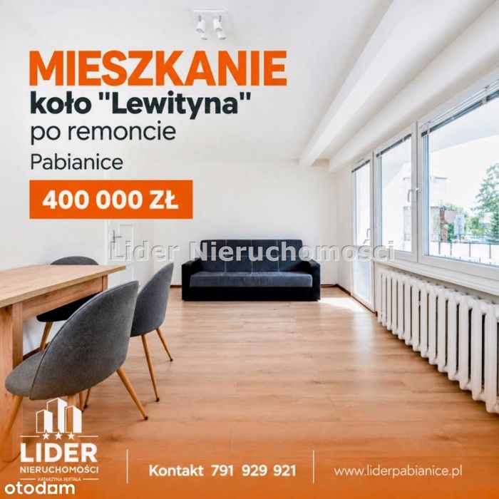 Wyremontowane mieszkanie koło Lewityna - Pabianice/52,39m2!!!