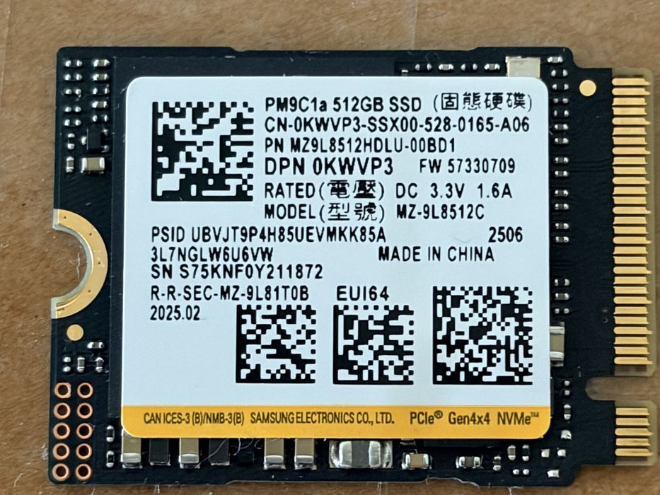 Dysk SSd NVMe 512GB PM9C1a Samsung Nowy Gen4