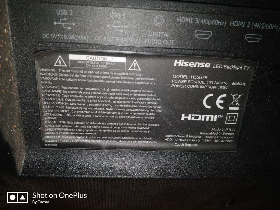 Peças TV hisense led 55 H55u7b