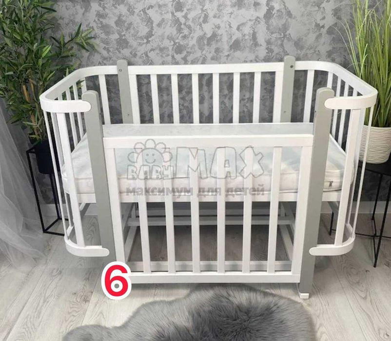 ДИТЯЧІ МЕБЛІ BabyMax з натурального БУКА: ЛІЖКО , МАТРАЦ та Комод